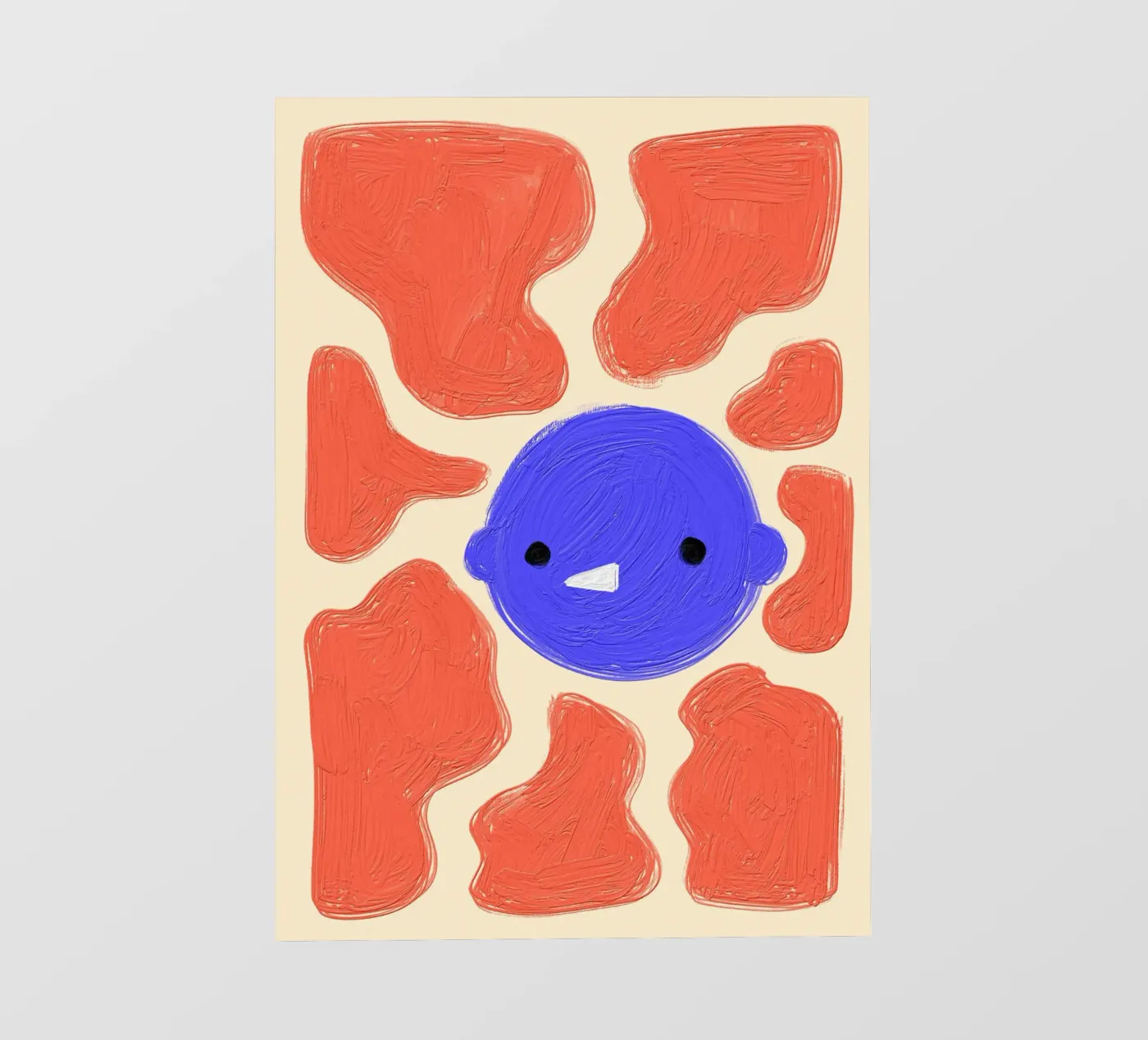 Face fotobehang van Johannes Lott Illustration