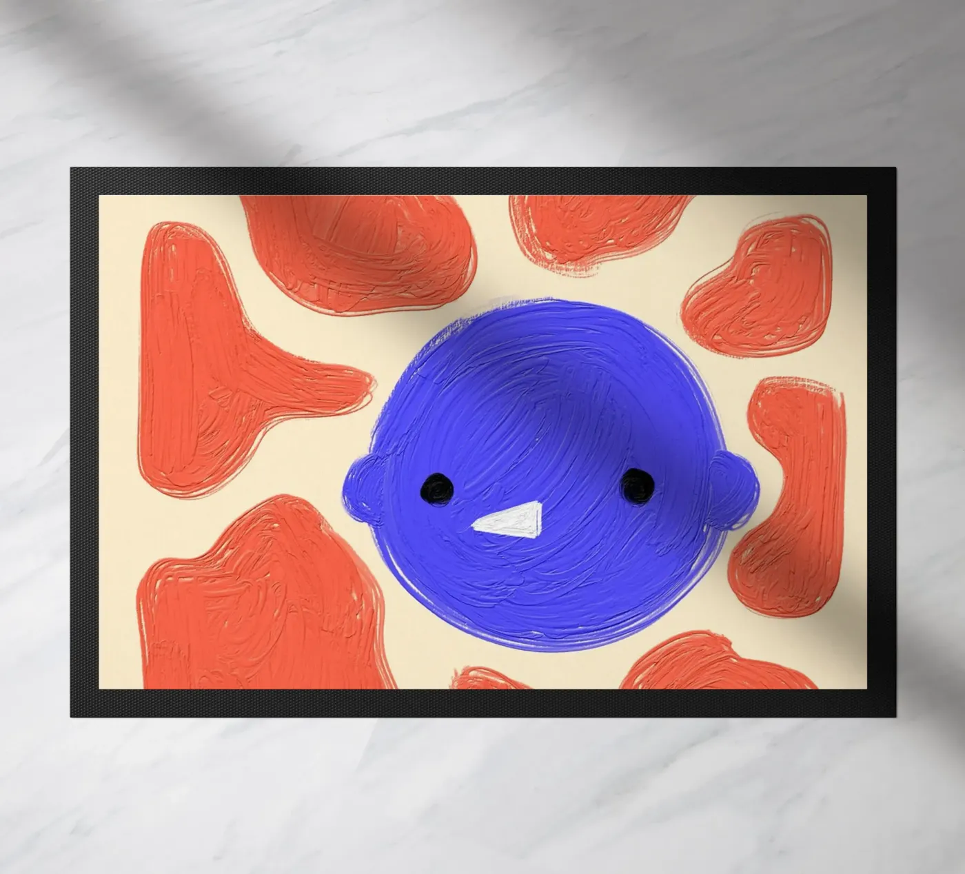 Face doormat by Johannes Lott Illustration