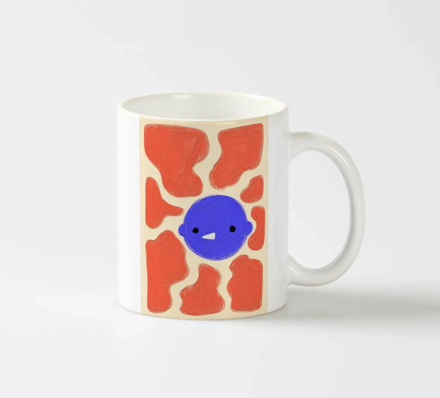 Face ceramic mug by Johannes Lott Illustration