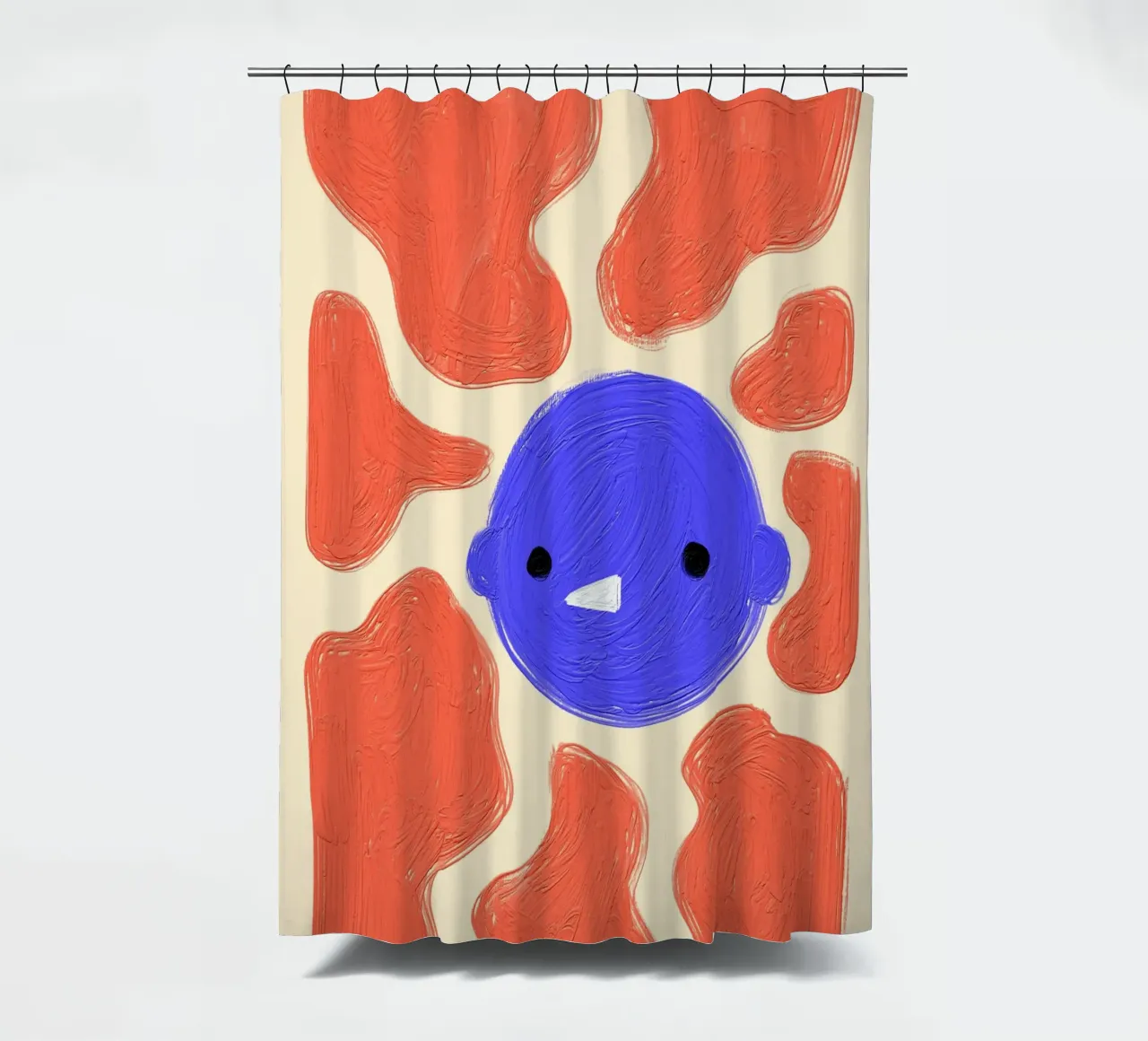 Face tenda da doccia da Johannes Lott Illustration