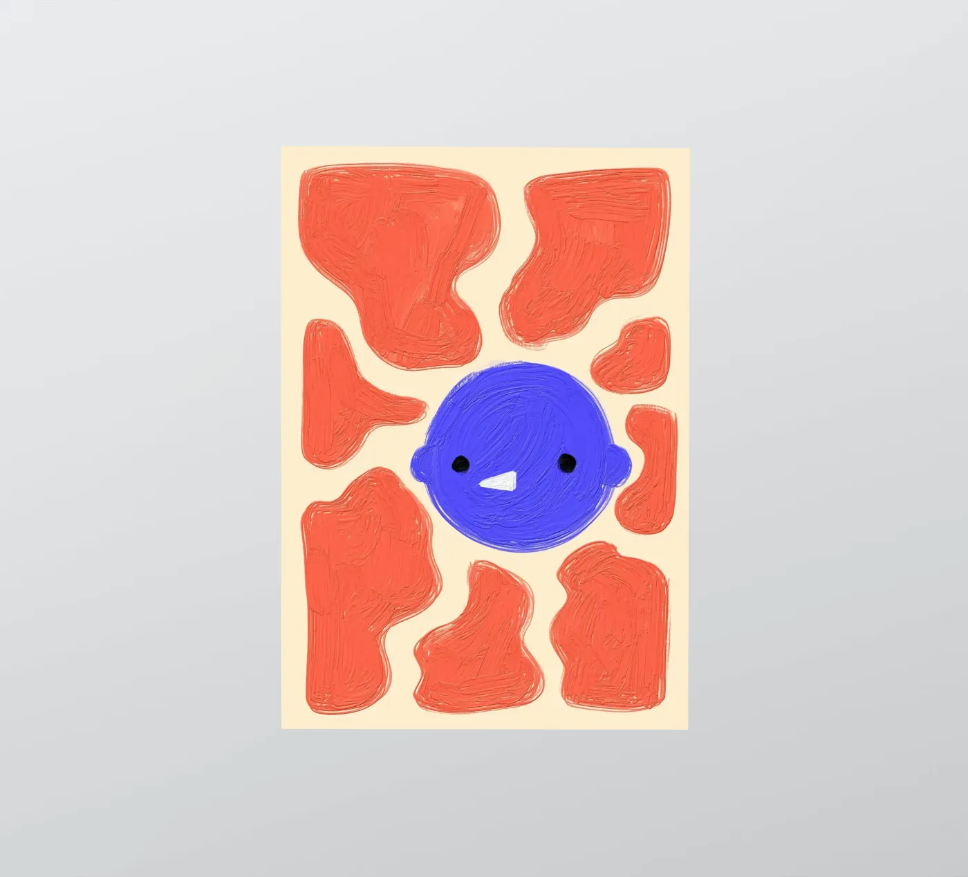 Face sticker by Johannes Lott Illustration