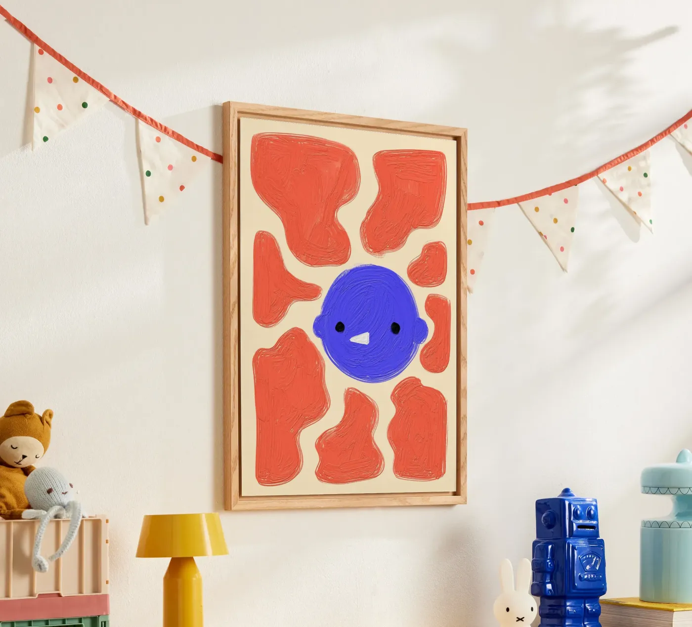 Face acryl van Johannes Lott Illustration