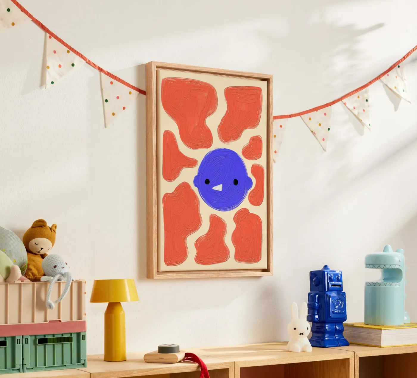 Face canvas van Johannes Lott Illustration