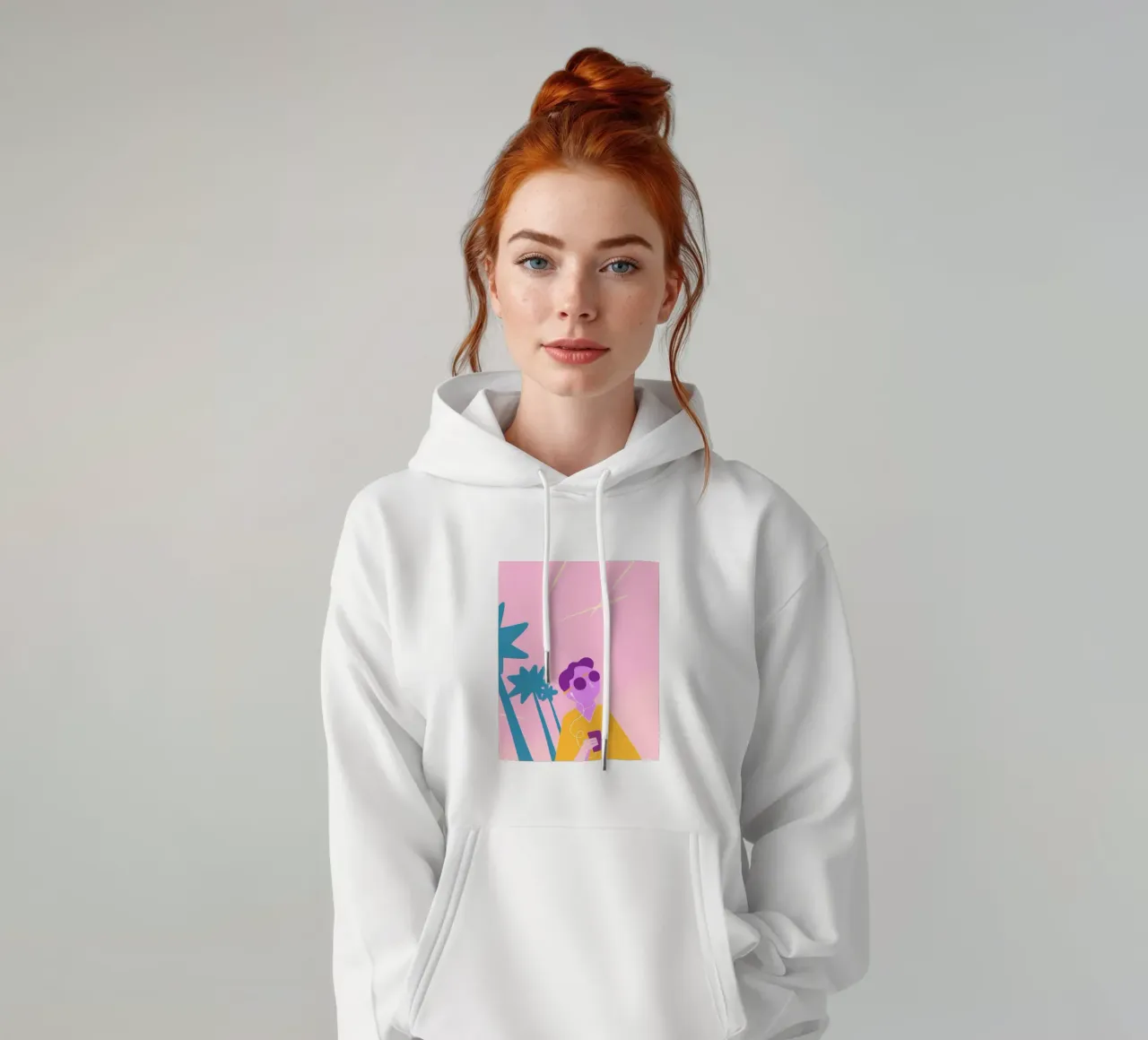 Beach Vibes felpa con cappuccio da Johannes Lott Illustration