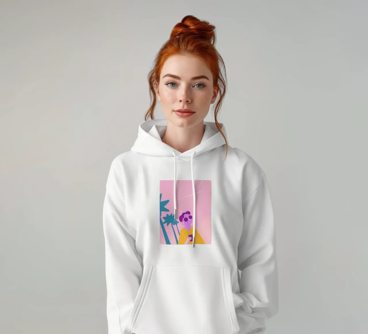 Beach Vibes felpa con cappuccio da Johannes Lott Illustration