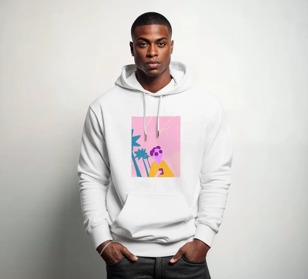 Beach Vibes felpa con cappuccio da Johannes Lott Illustration