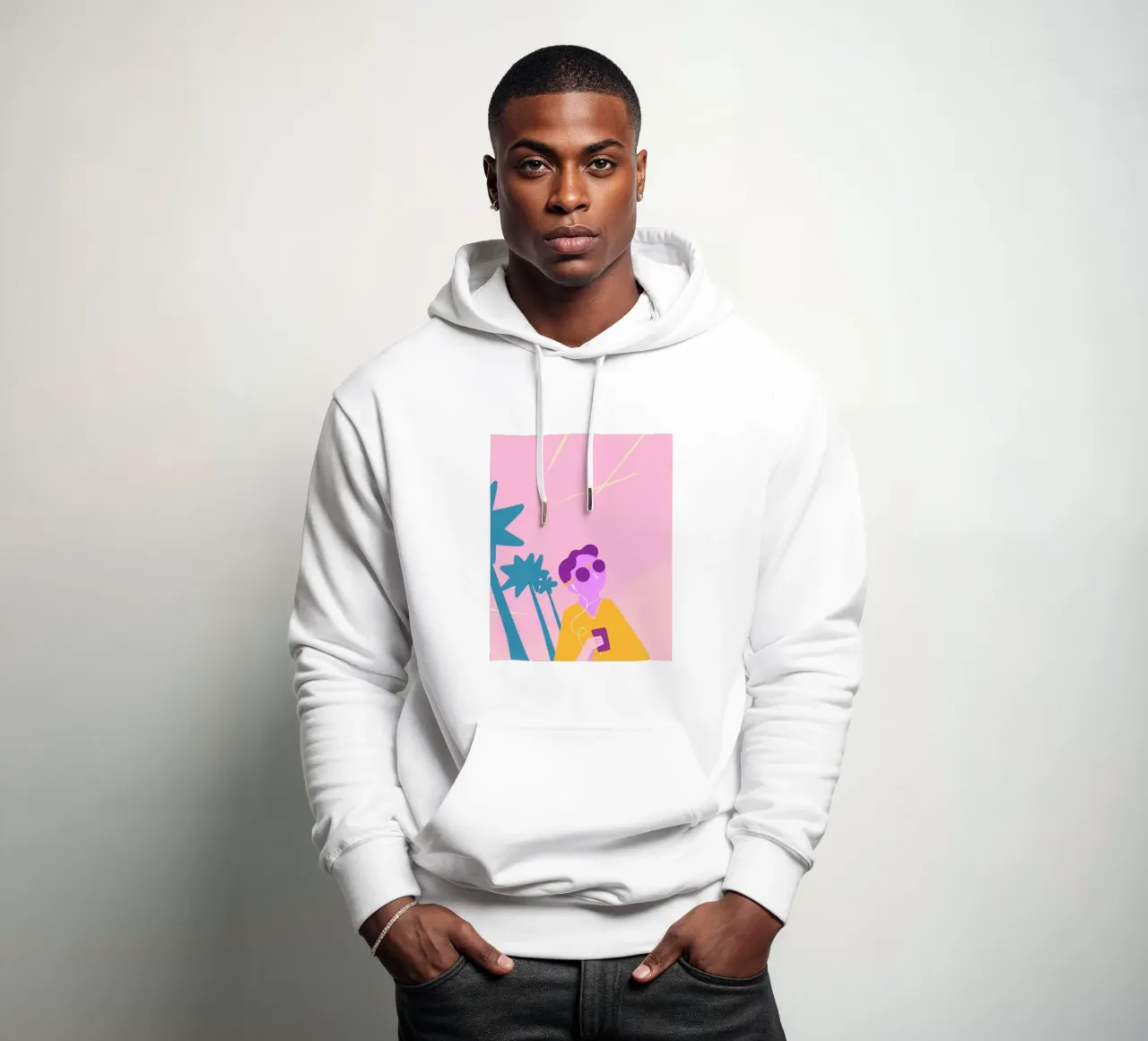 Beach Vibes felpa con cappuccio da Johannes Lott Illustration