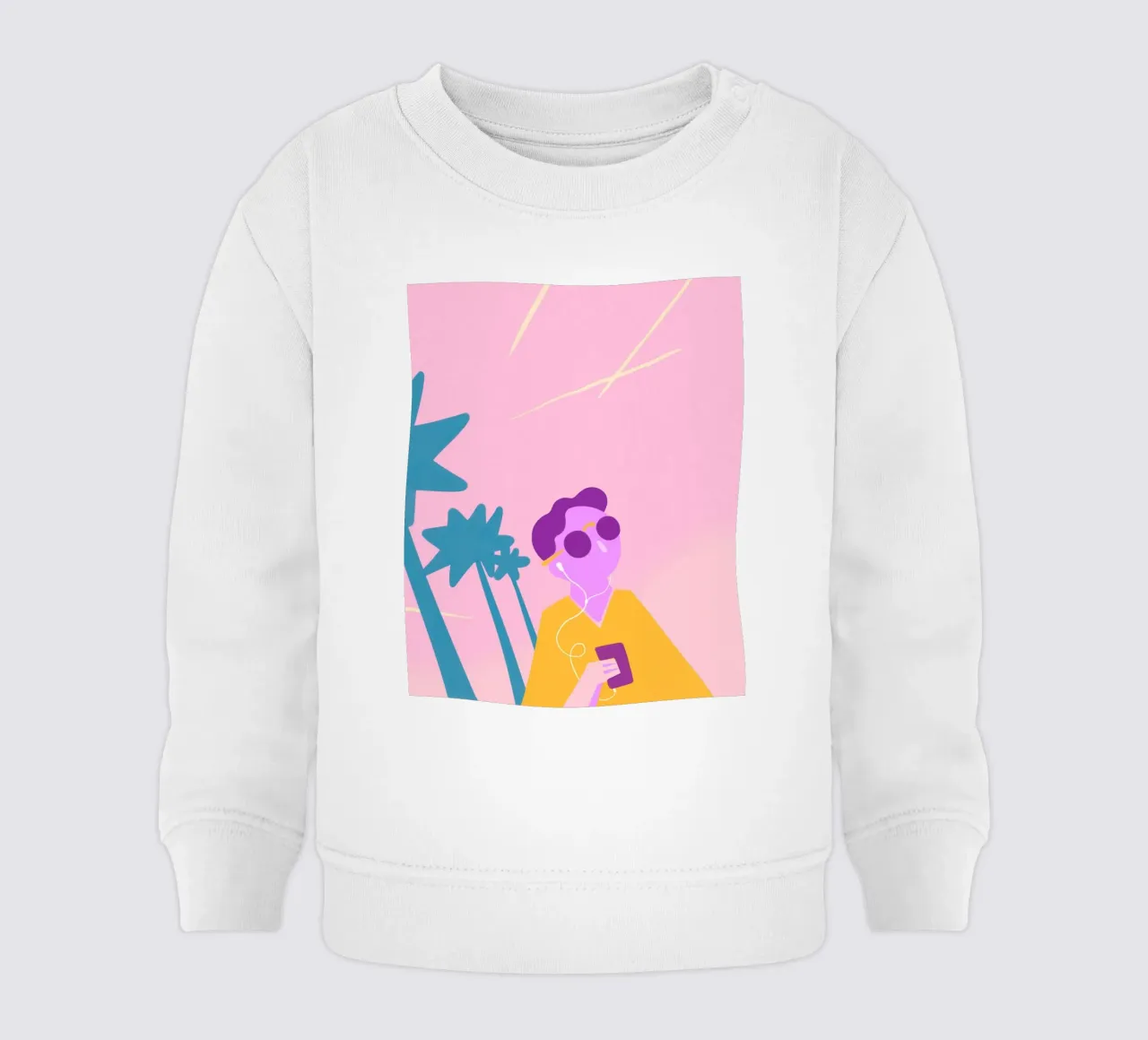 Beach Vibes felpa neonato da Johannes Lott Illustration