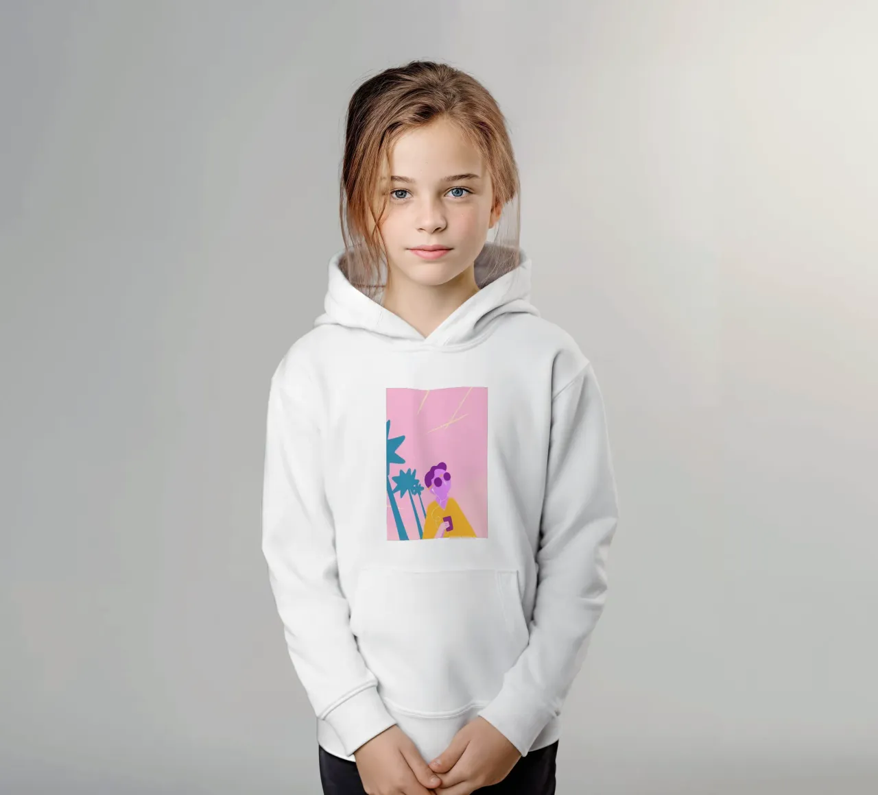 Beach Vibes felpa bambino con cappuccio da Johannes Lott Illustration
