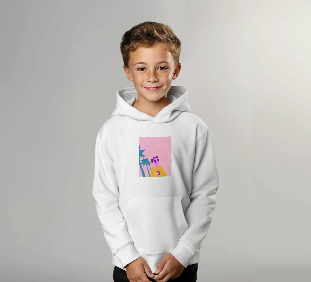 Beach Vibes felpa bambino con cappuccio da Johannes Lott Illustration