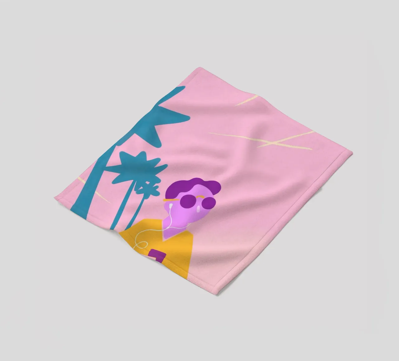 Beach Vibes coperta in pile da Johannes Lott Illustration
