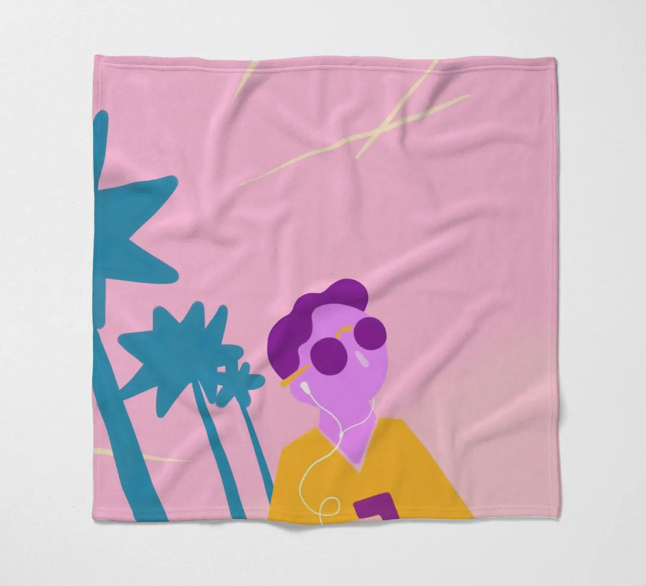 Beach Vibes coperta in pile da Johannes Lott Illustration