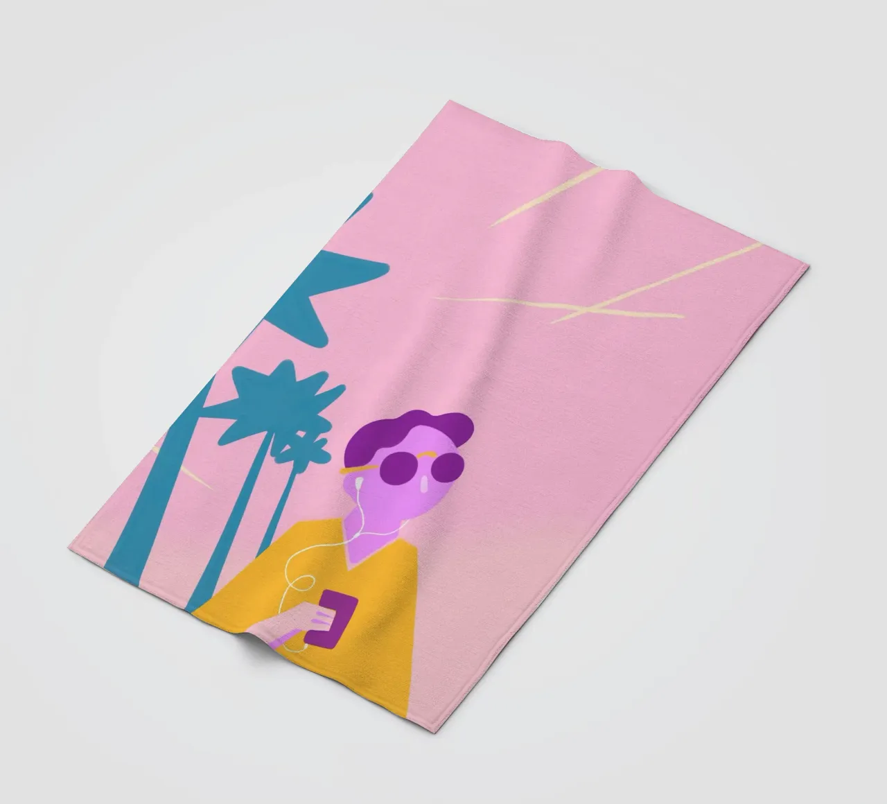Beach Vibes coperta in pile da Johannes Lott Illustration