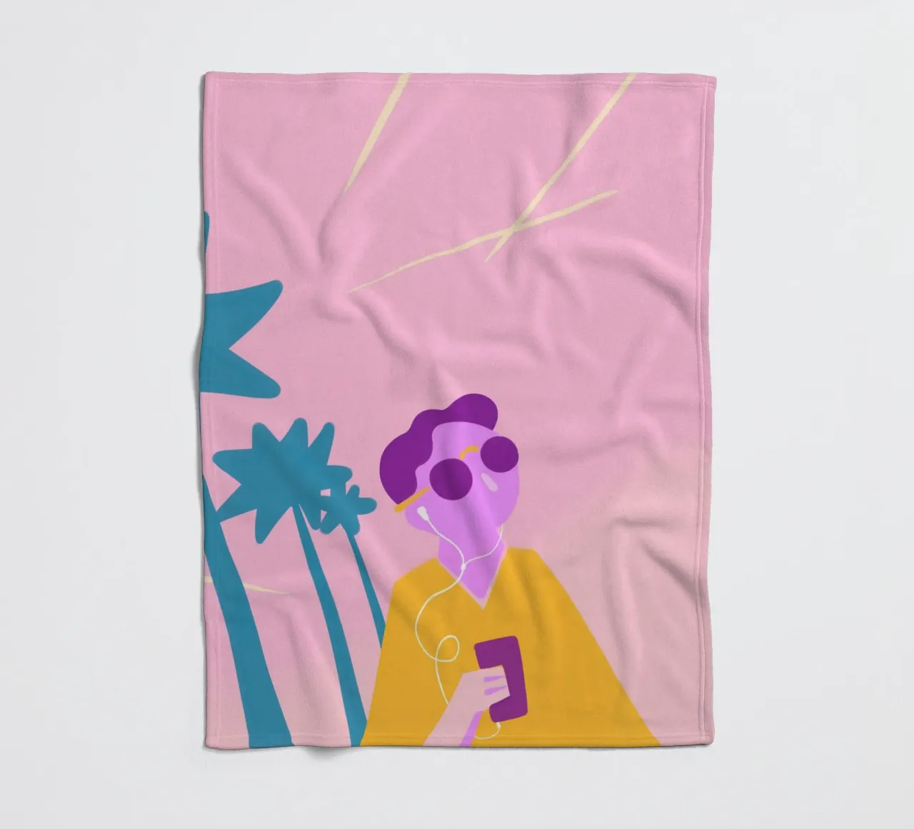 Beach Vibes coperta in pile da Johannes Lott Illustration