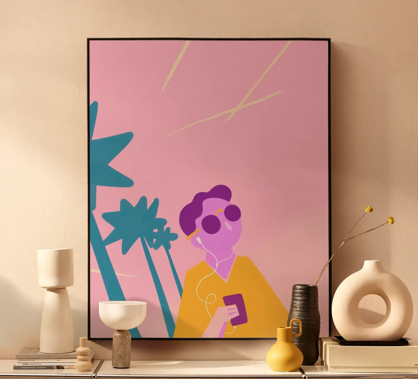 Beach Vibes plexiglass da Johannes Lott Illustration