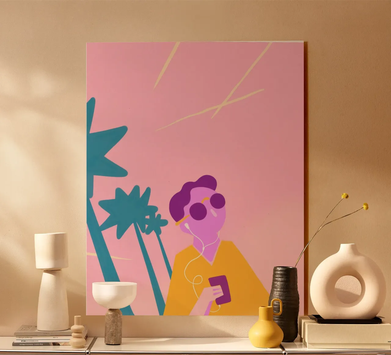 Beach Vibes plexiglass da Johannes Lott Illustration