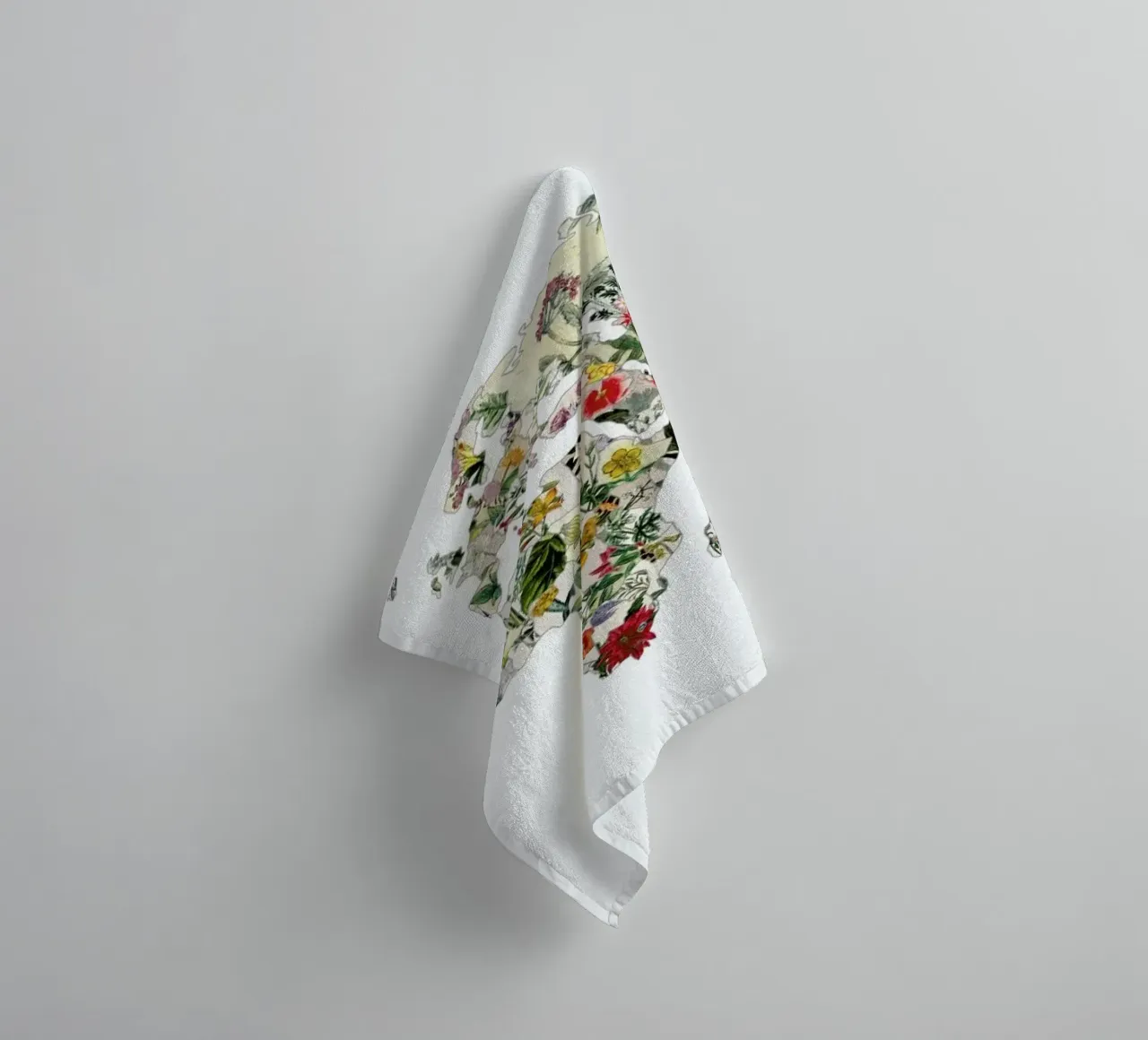 Vintage Botanical World badhanddoek van Bianca Green