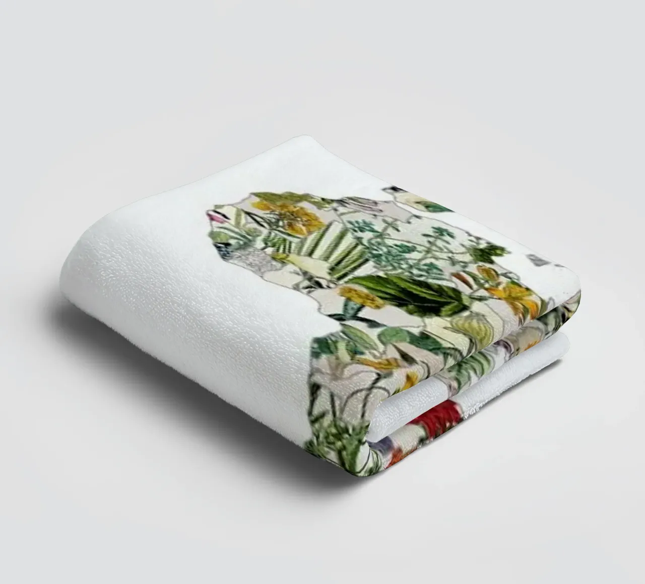 Vintage Botanical World badhanddoek van Bianca Green