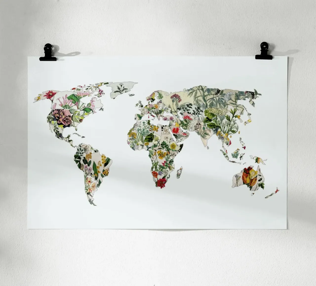 Vintage Botanical World poster con telaio in plastica da Bianca Green