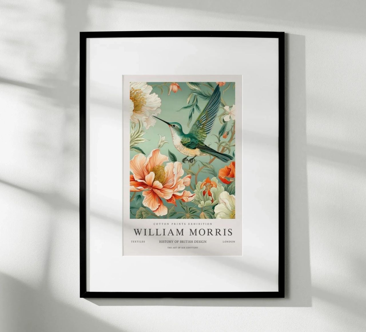 william morris - hummingbird with flowers poster by Art Crew Kbm