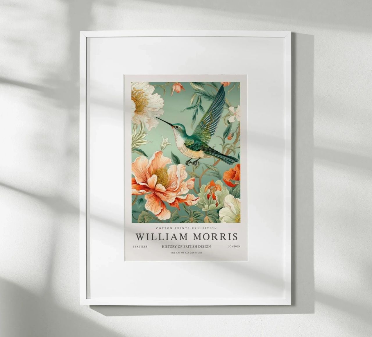 william morris - hummingbird with flowers poster by Art Crew Kbm