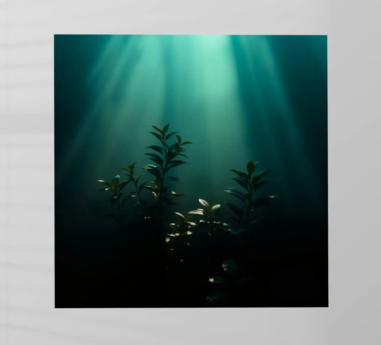 Piante sottomarine illuminate da raggi di luce morbida pellicola backlit da DesignDoodle