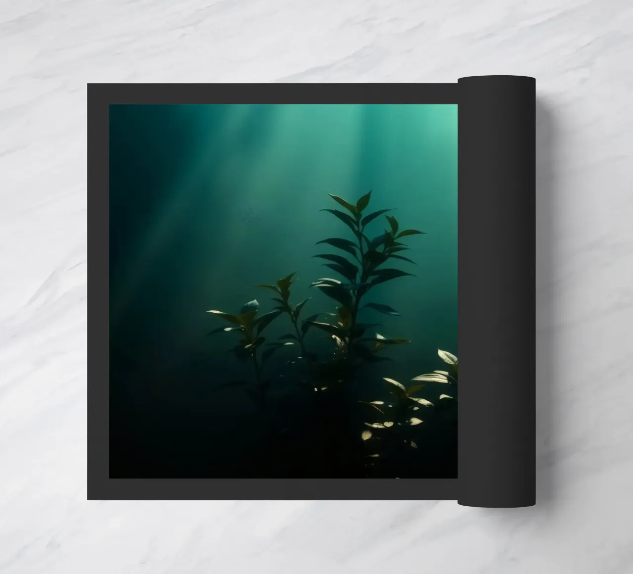 Piante sottomarine illuminate da raggi di luce morbida zerbino da DesignDoodle