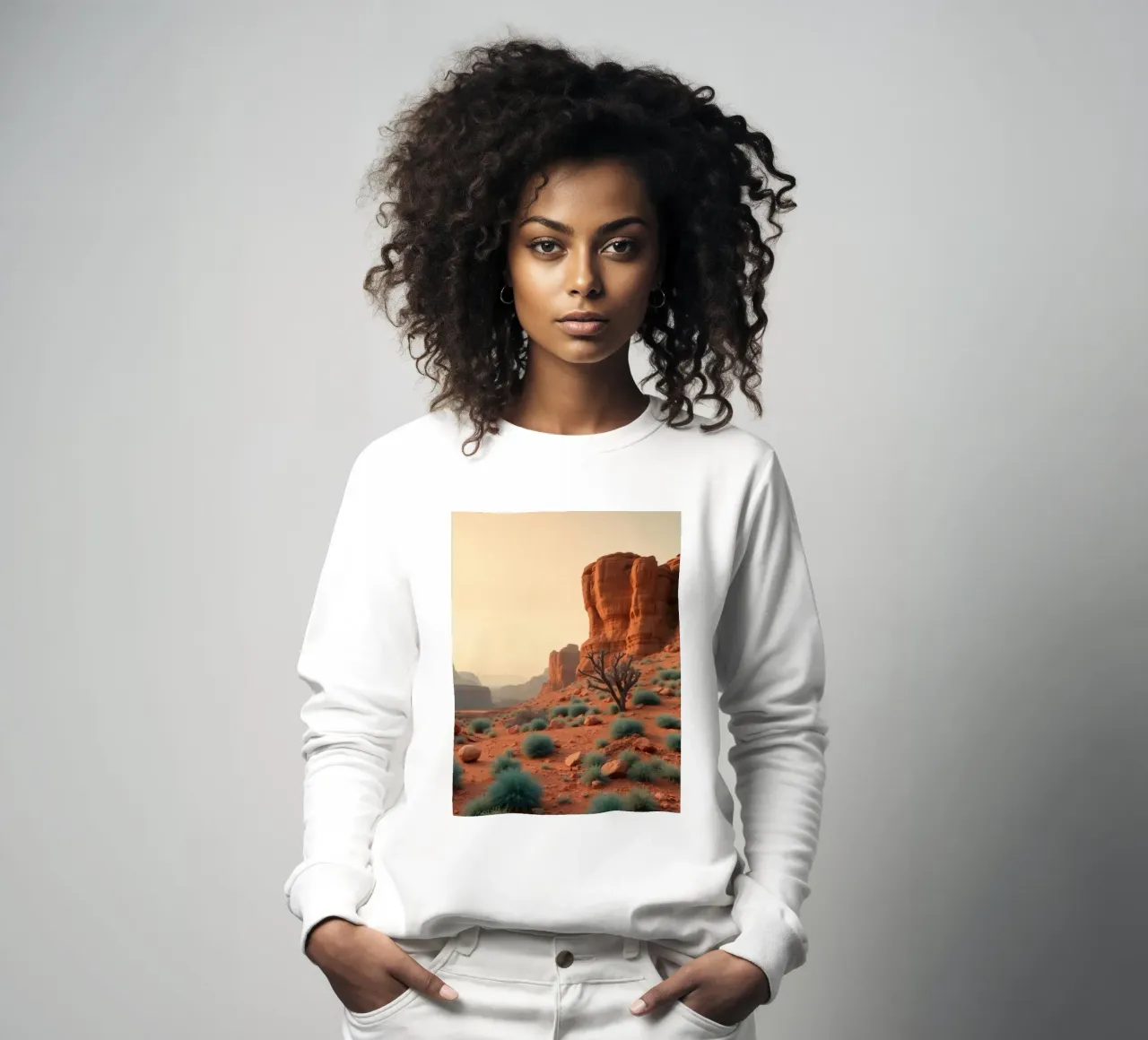 Stupendo paesaggio desertico con formazioni rocciose rosse felpa da DesignDoodle