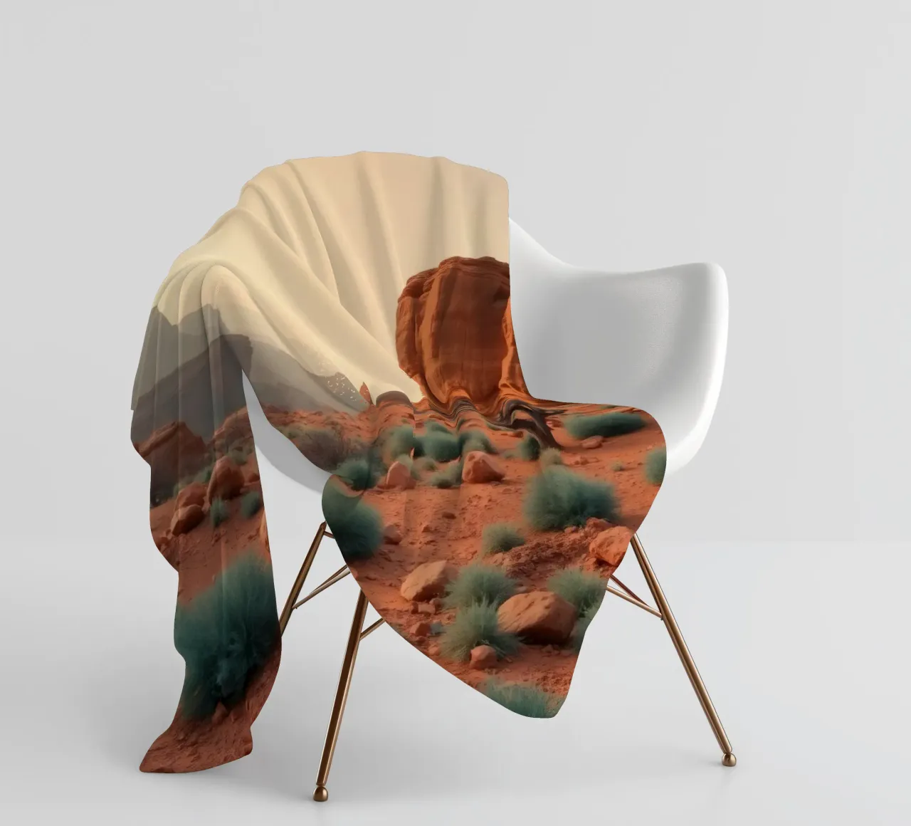 Stupendo paesaggio desertico con formazioni rocciose rosse coperta in pile da DesignDoodle