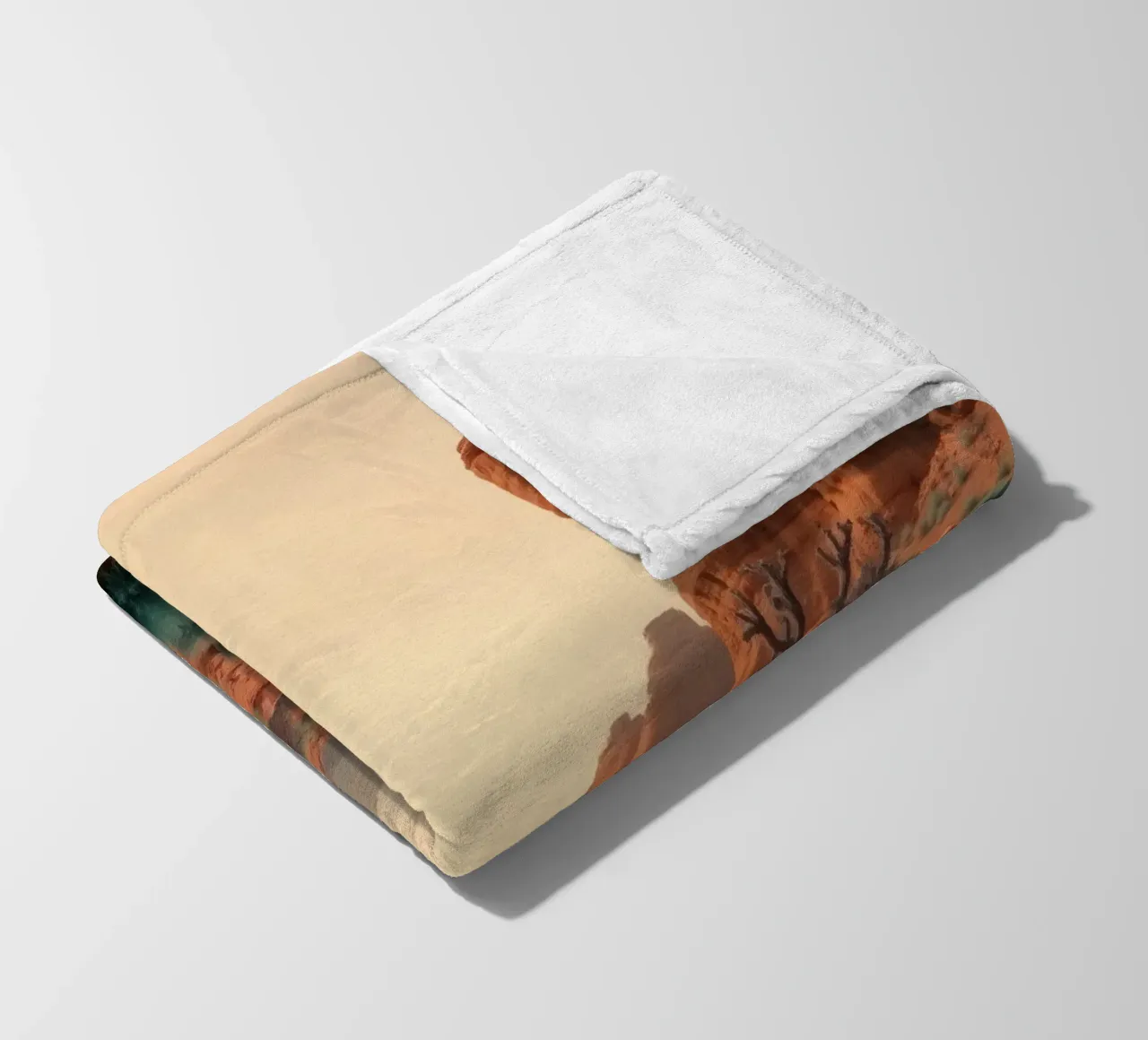 Stupendo paesaggio desertico con formazioni rocciose rosse coperta in pile da DesignDoodle