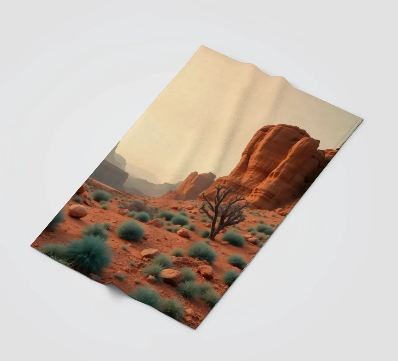 Stupendo paesaggio desertico con formazioni rocciose rosse coperta in pile da DesignDoodle