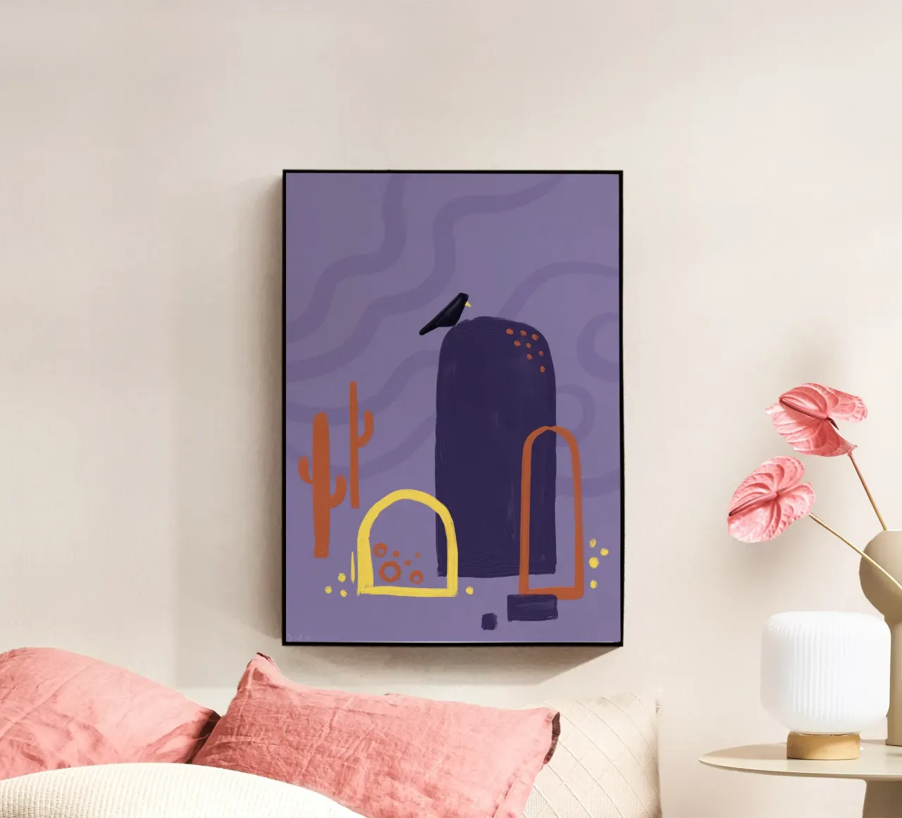 Desert Scene plexiglass da Johannes Lott Illustration