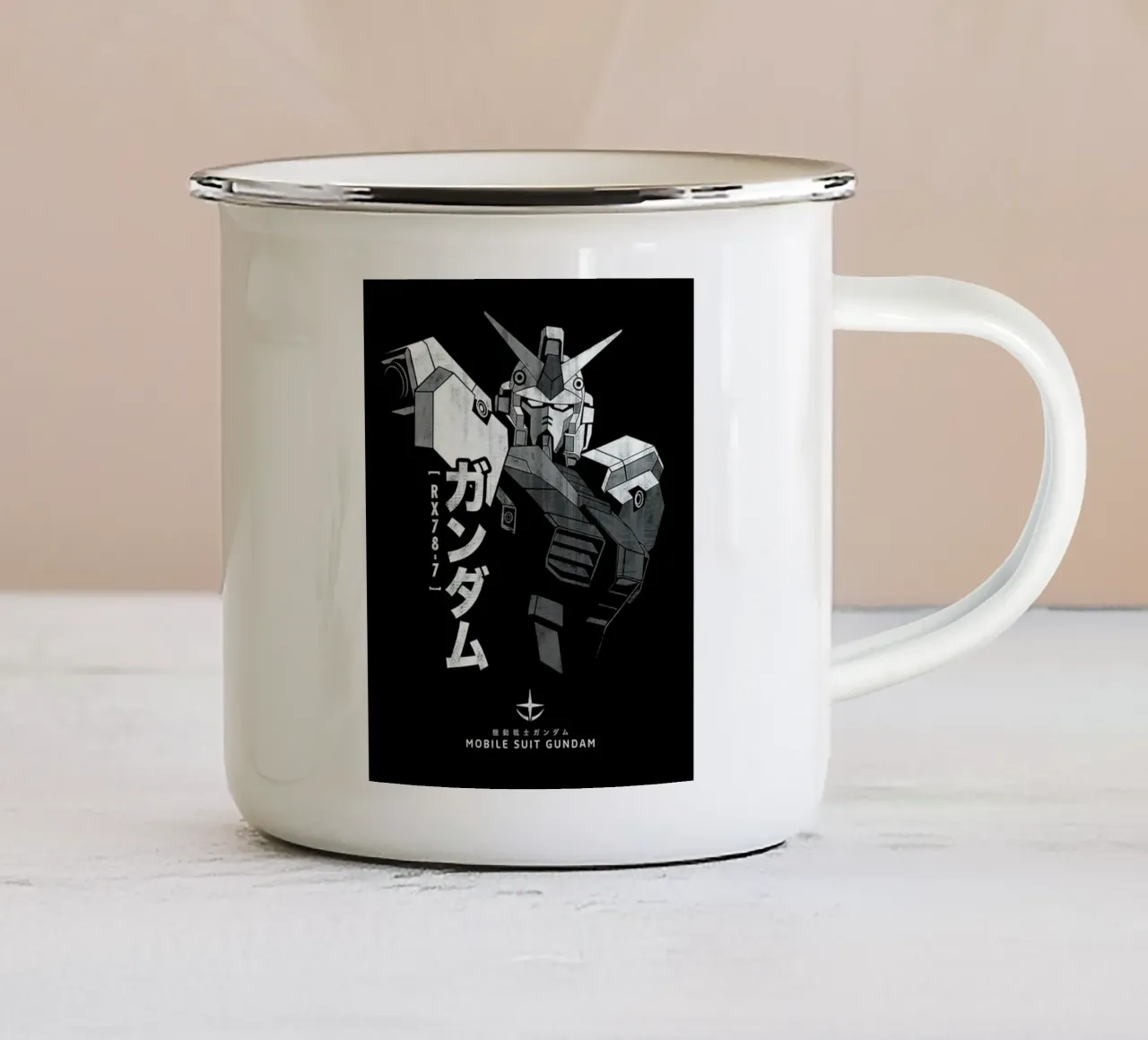 Gundam Mobile Suit tazza in smalto da Waylons Studio