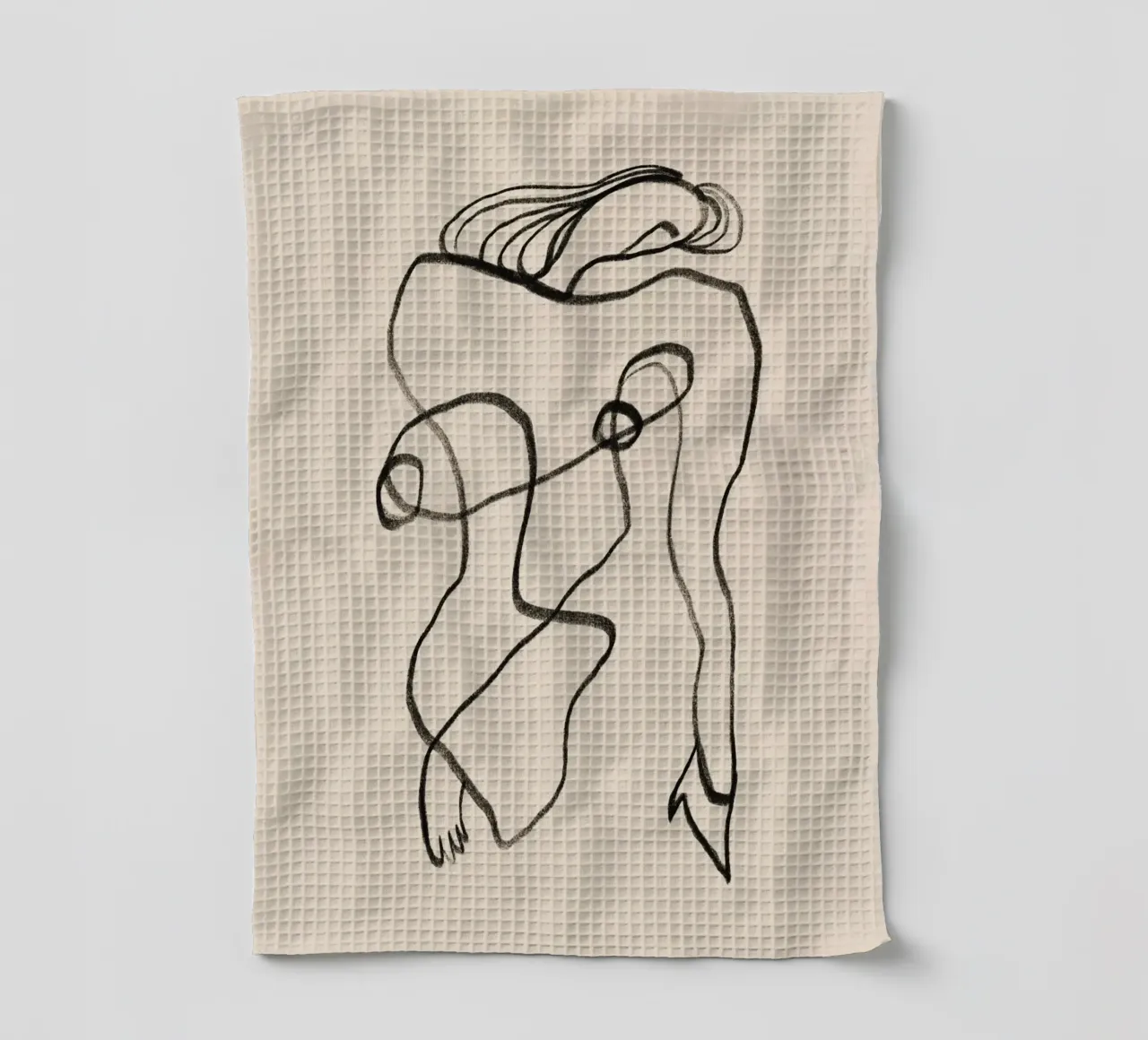 Line art nudo surrealismo canovaccio da cucina da Little Dean