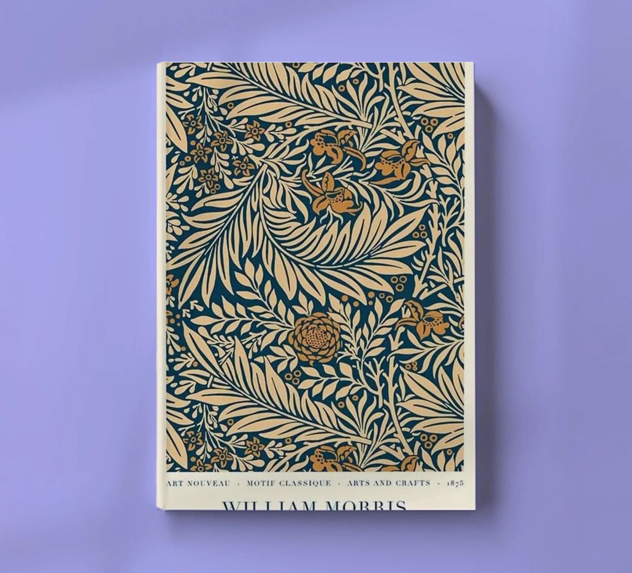 william morris - dense,repeating leaf motif notebook by Art Crew Kbm