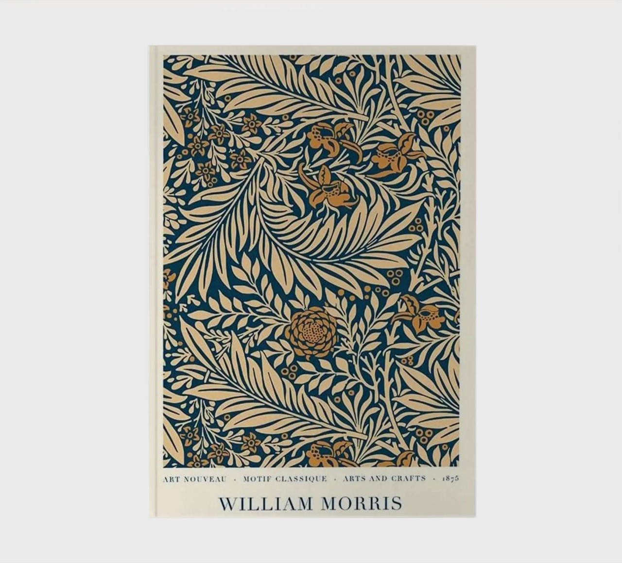 william morris - dense,repeating leaf motif notebook by Art Crew Kbm