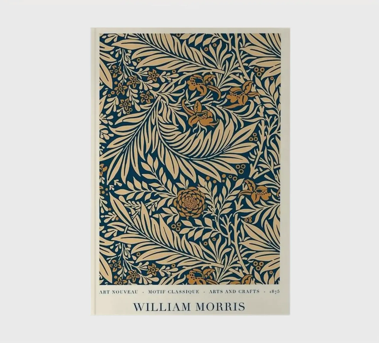 william morris - dichtes, sich wiederholendes blattmotiv Notizbuch von Art Crew Kbm