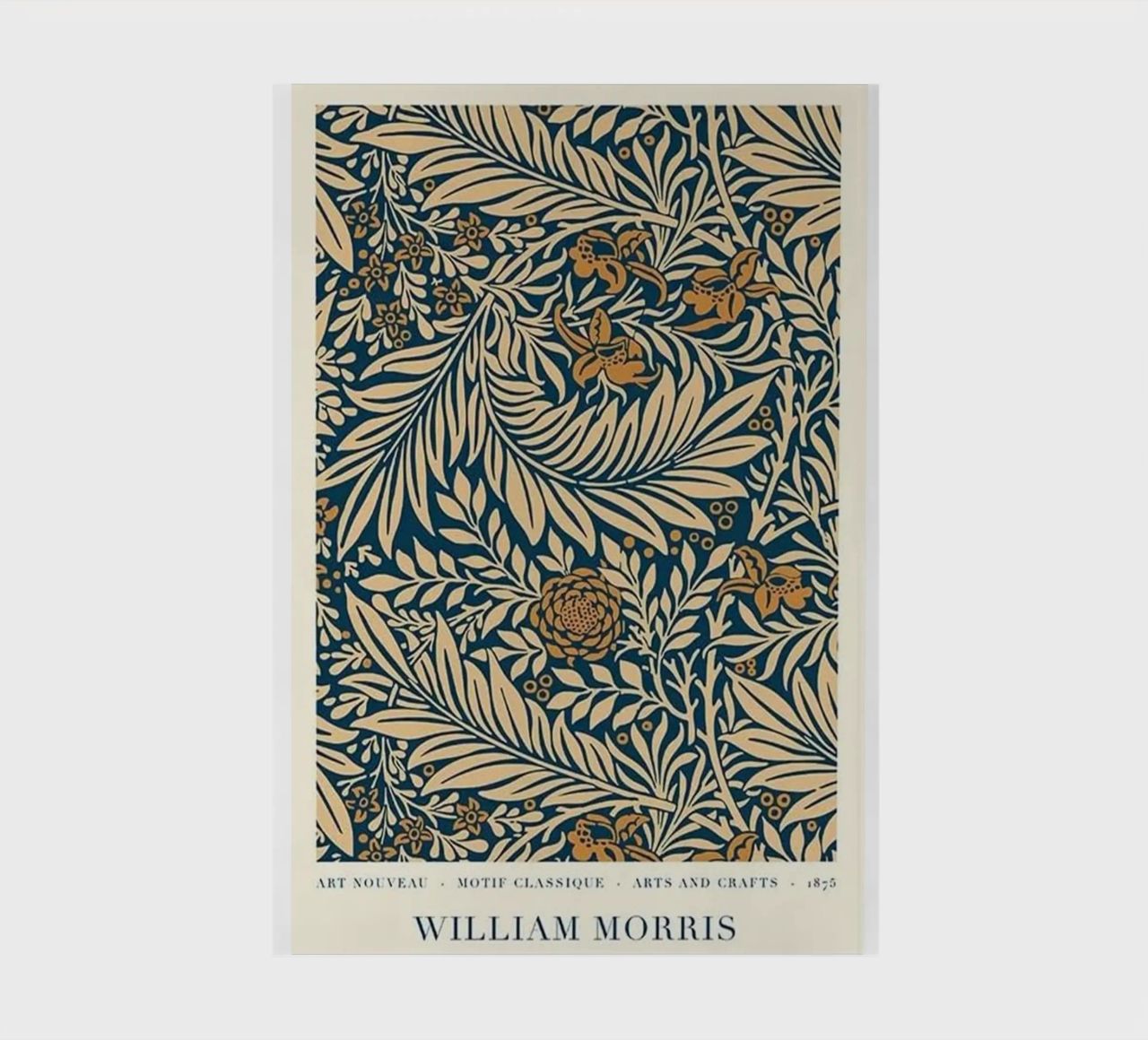 william morris - dense,repeating leaf motif notebook by Art Crew Kbm