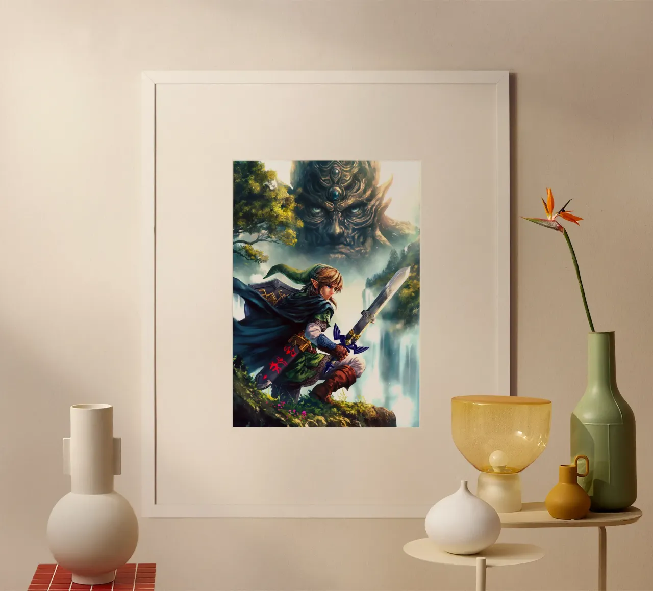 Link La leggenda di Zelda poster con telaio in plastica da Fleur de Lys