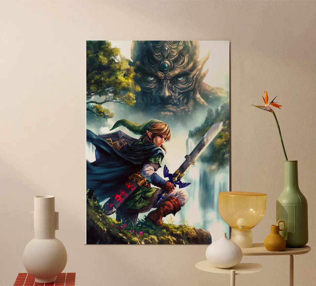 Link La leggenda di Zelda poster con telaio in plastica da Fleur de Lys
