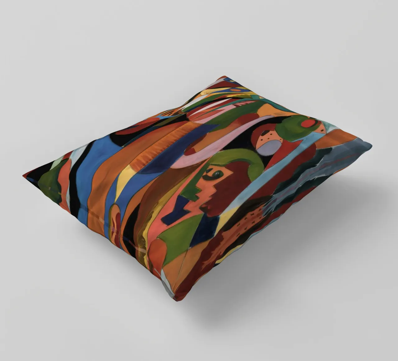 Labyrinthe rituel entrelacé coussin de Obisidian Brush