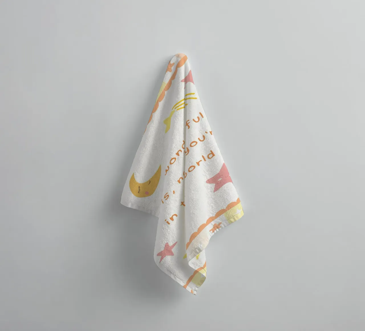 How Wonderful Life Is, Nursery Cute Print towel by SunshinePrints