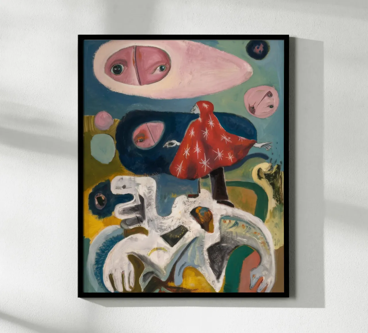 Volo da sogno con i funghi poster con telaio in alluminio da Obisidian Brush