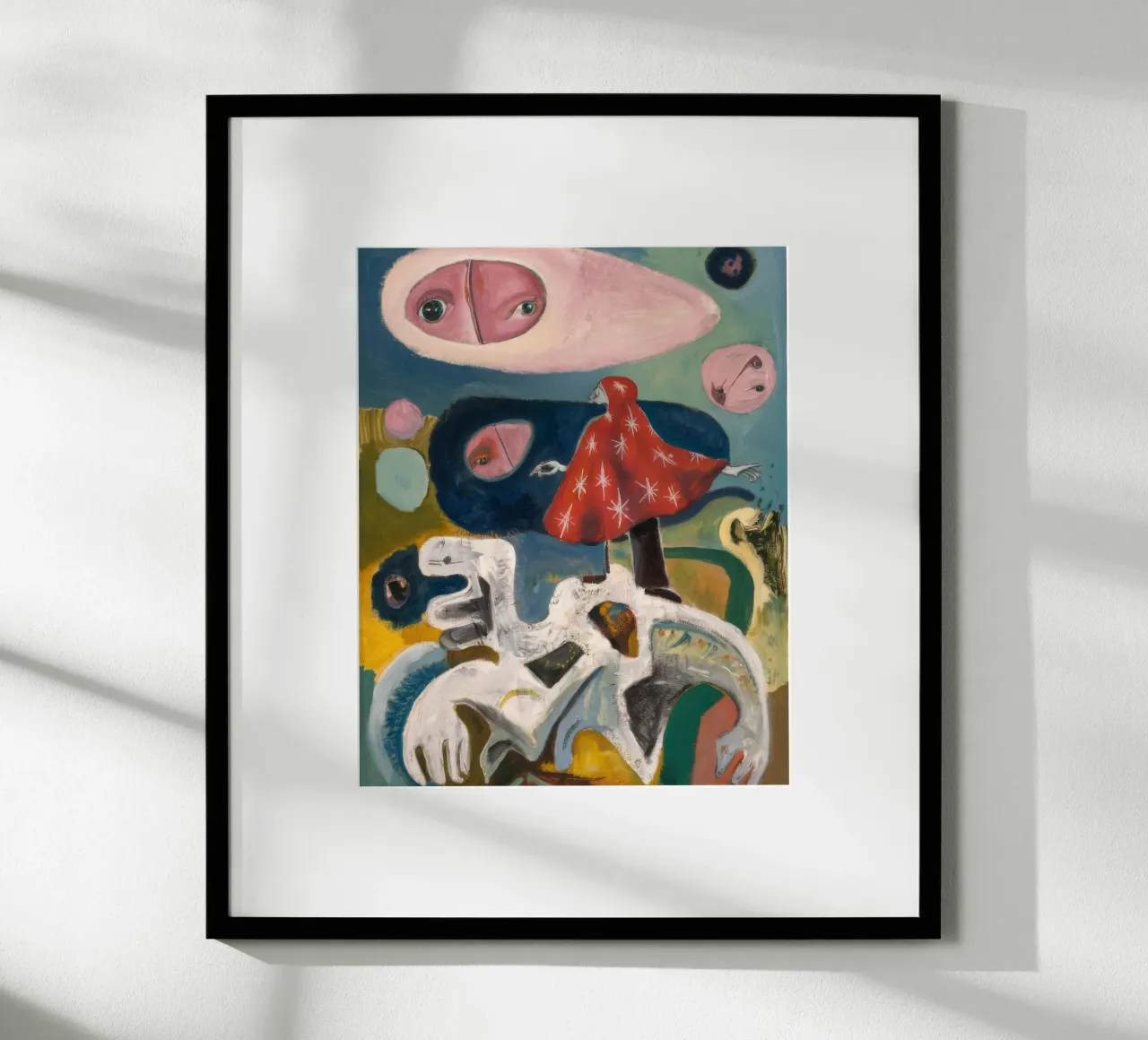 Volo da sogno con i funghi poster con telaio in alluminio da Obisidian Brush