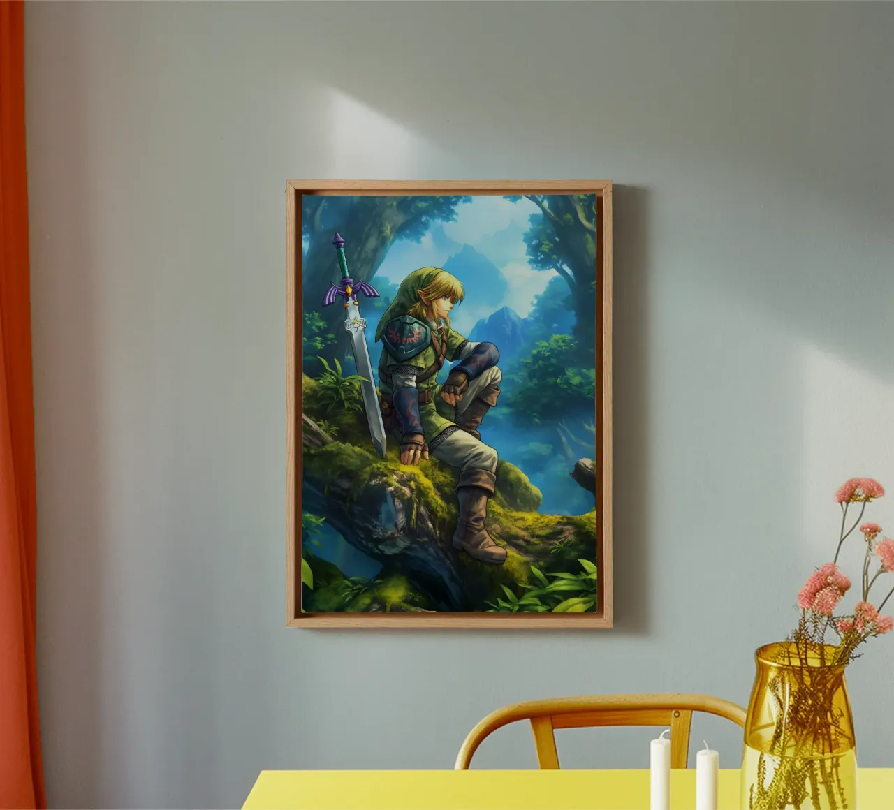 Link The Legend Of Zelda canvas met Baklijst van Fleur de Lys