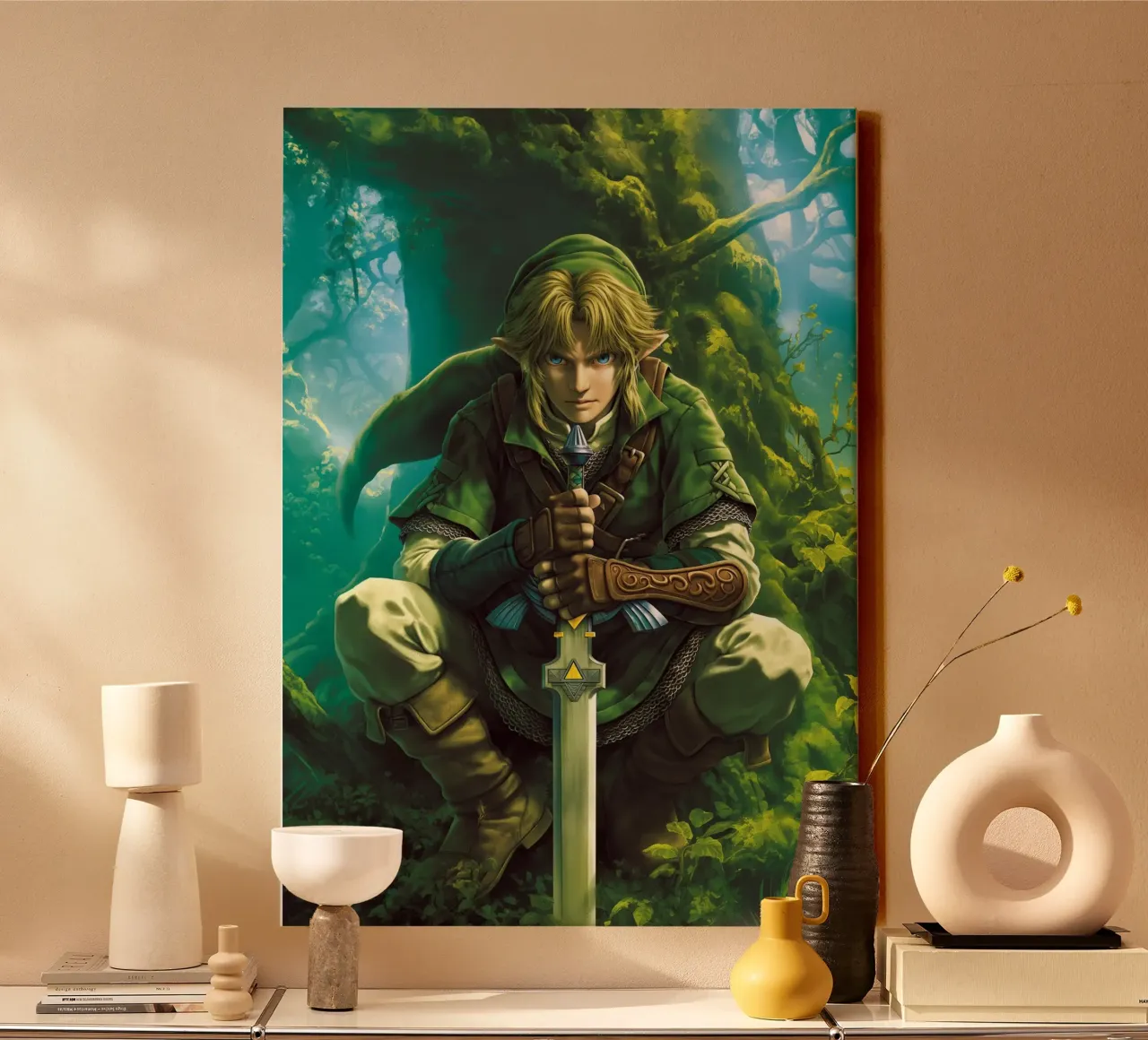Link The Legend Of Zelda canvas met Baklijst van Fleur de Lys