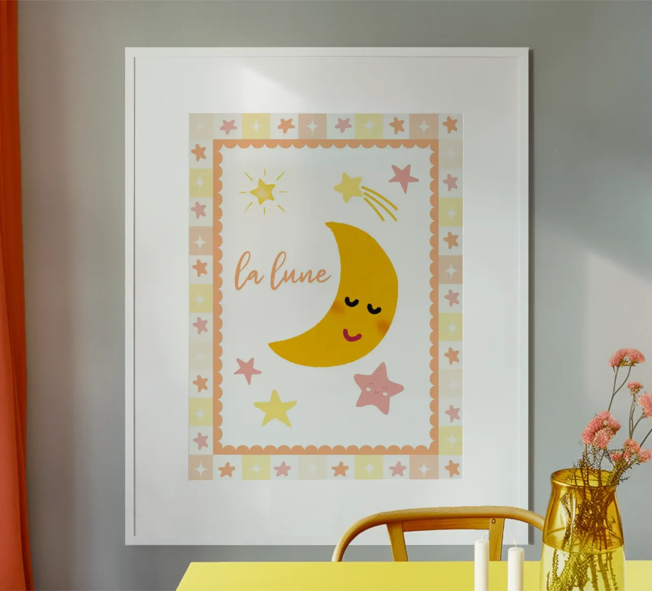 La Lune Print, Póster Celestial, Star Print Nursery Wall Art poster de SunshinePrints