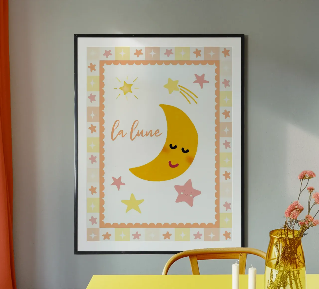 La Lune Print, Póster Celestial, Star Print Nursery Wall Art poster de SunshinePrints