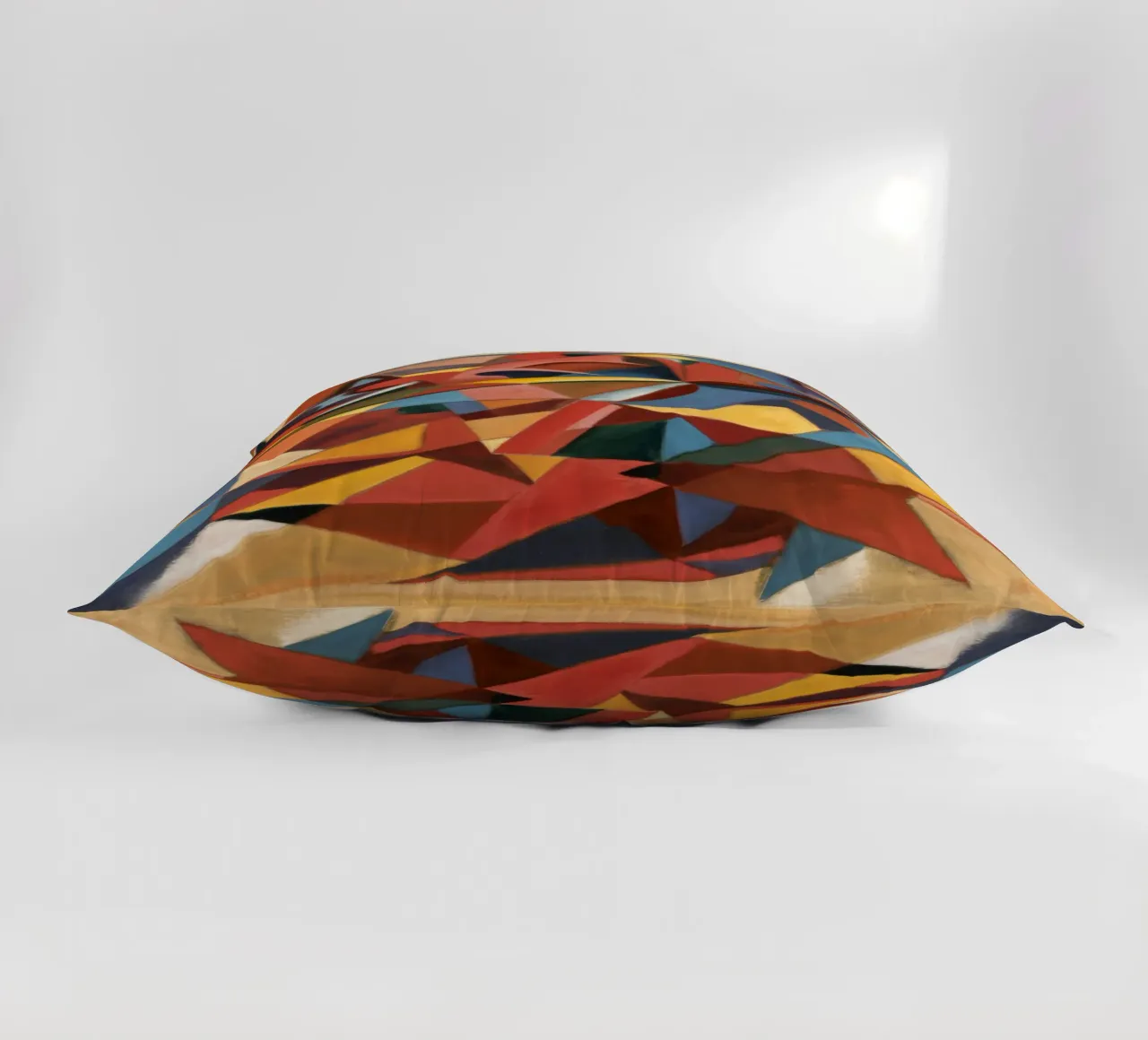 Crimson Spiral Rhythm decorative cushion by Obisidian Brush