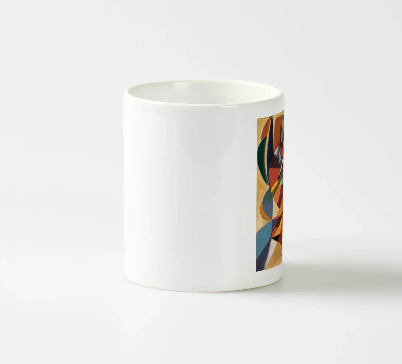 Crimson Spiral Rhythm ceramic mug by Obisidian Brush
